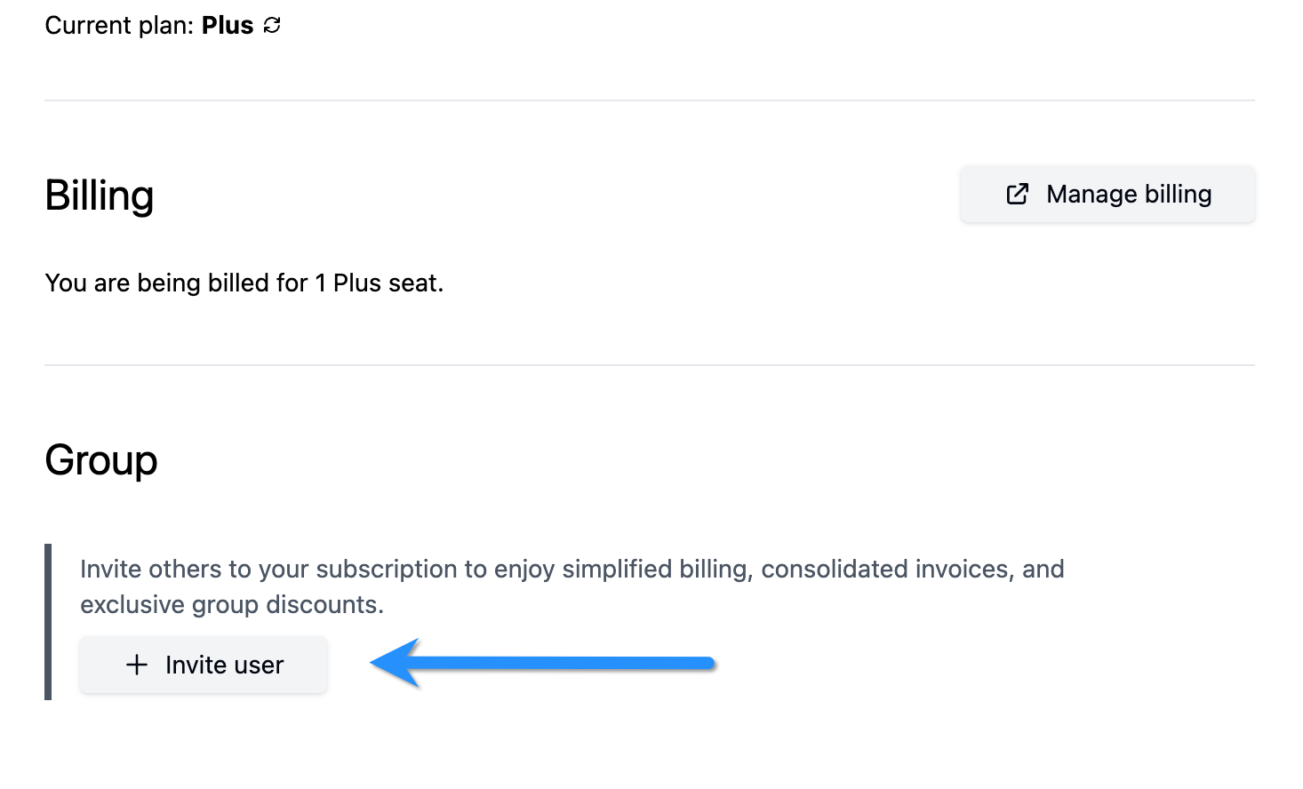 Add user to new billing group