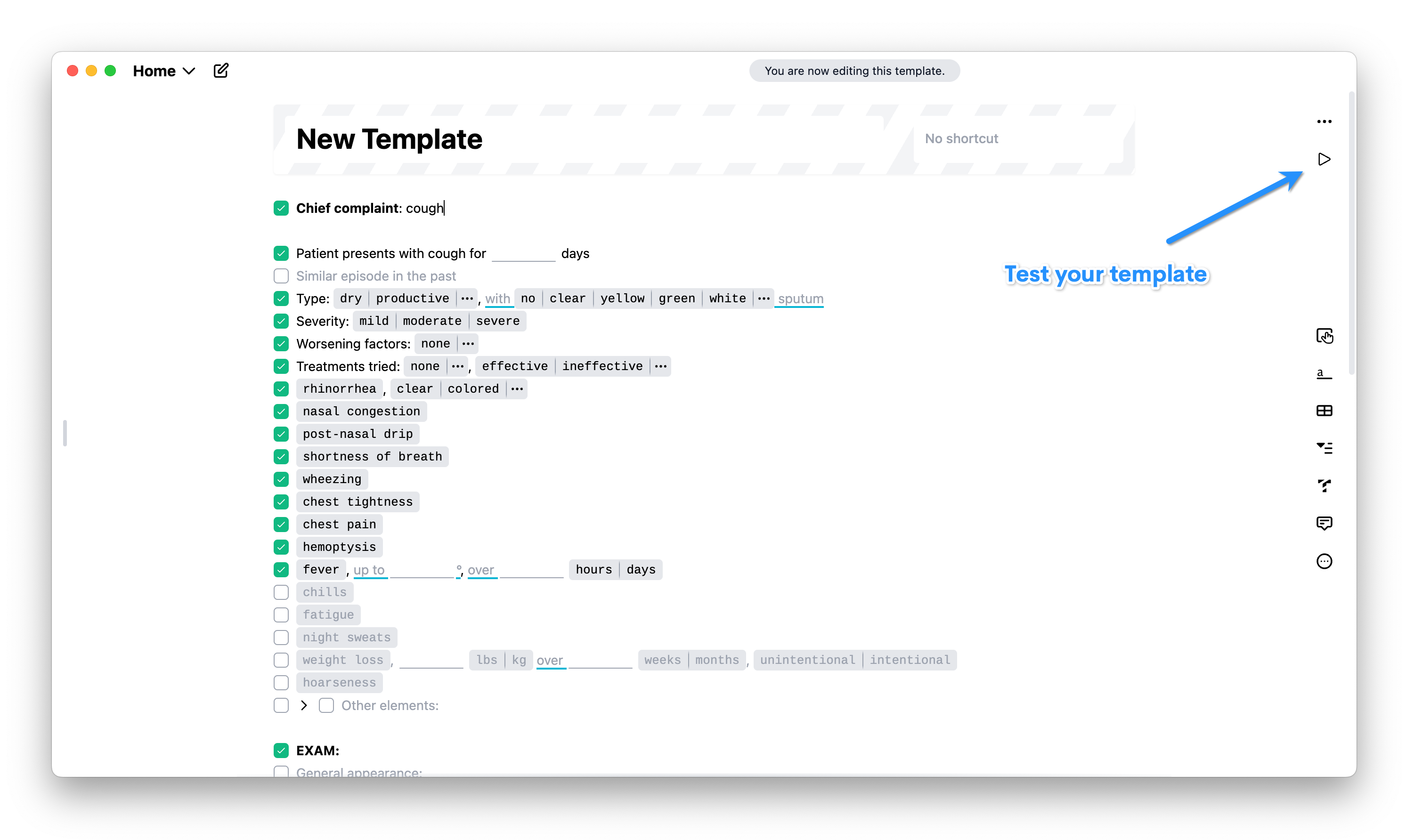Preview and edit buttons in Dilato templates